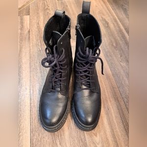 Steve Madden Jamisyn Leather Combat Boot
